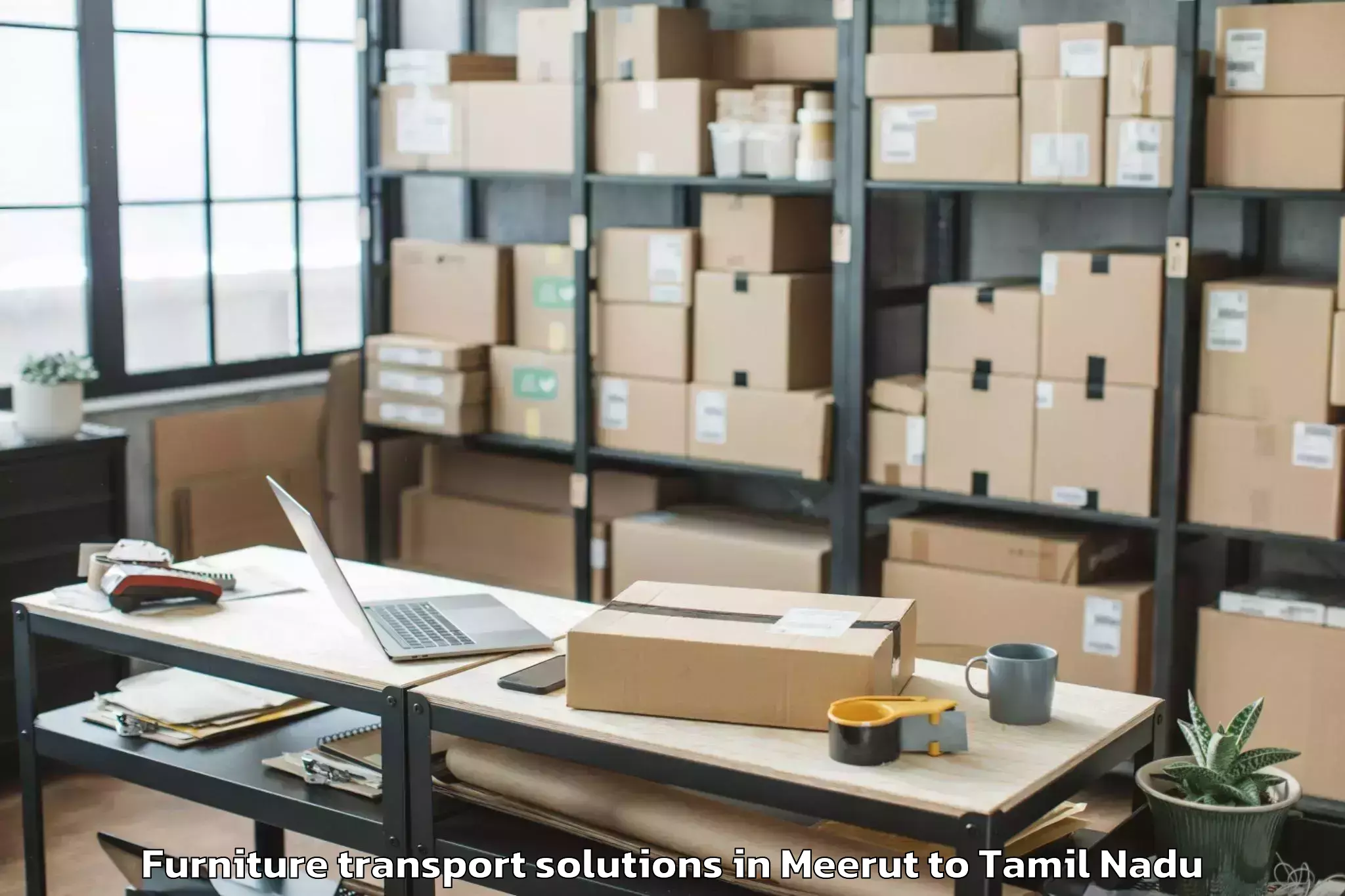 Trusted Meerut to Viluppuram Furniture Transport Solutions